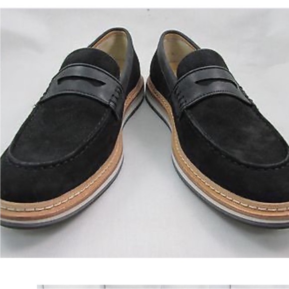 Ugg Whitfield Men's Black Suede  
 Loafers with slip proof sole size 9 - Picture 4 of 7